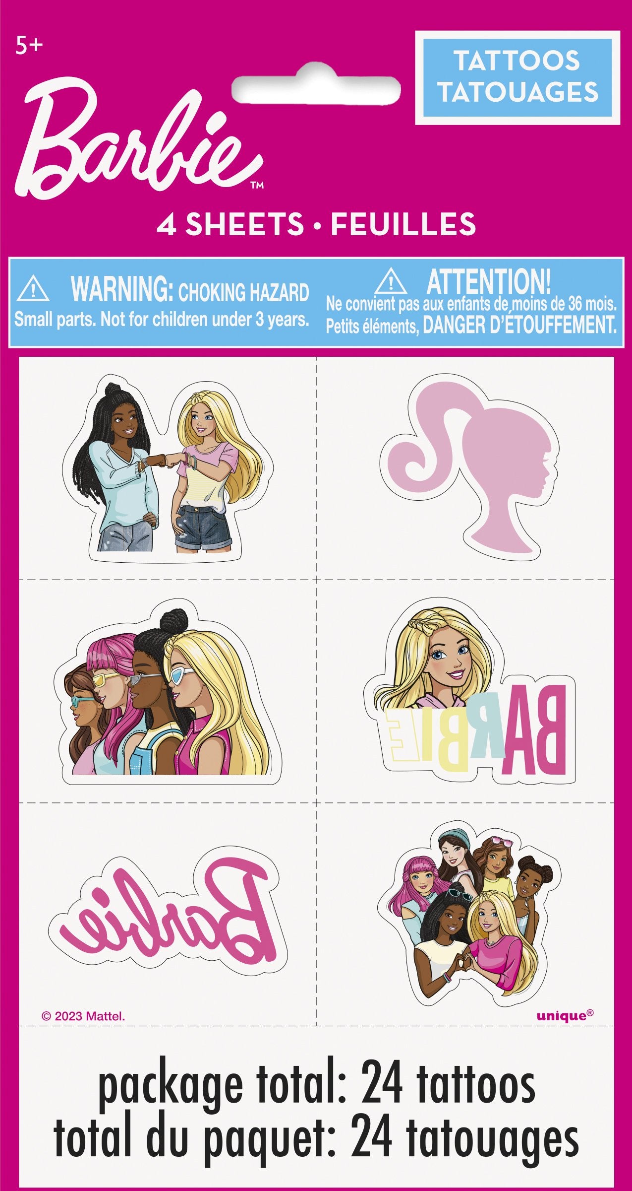Barbie Tattoo Metallic Tattoos Pack - Barbie Themed Kids Party