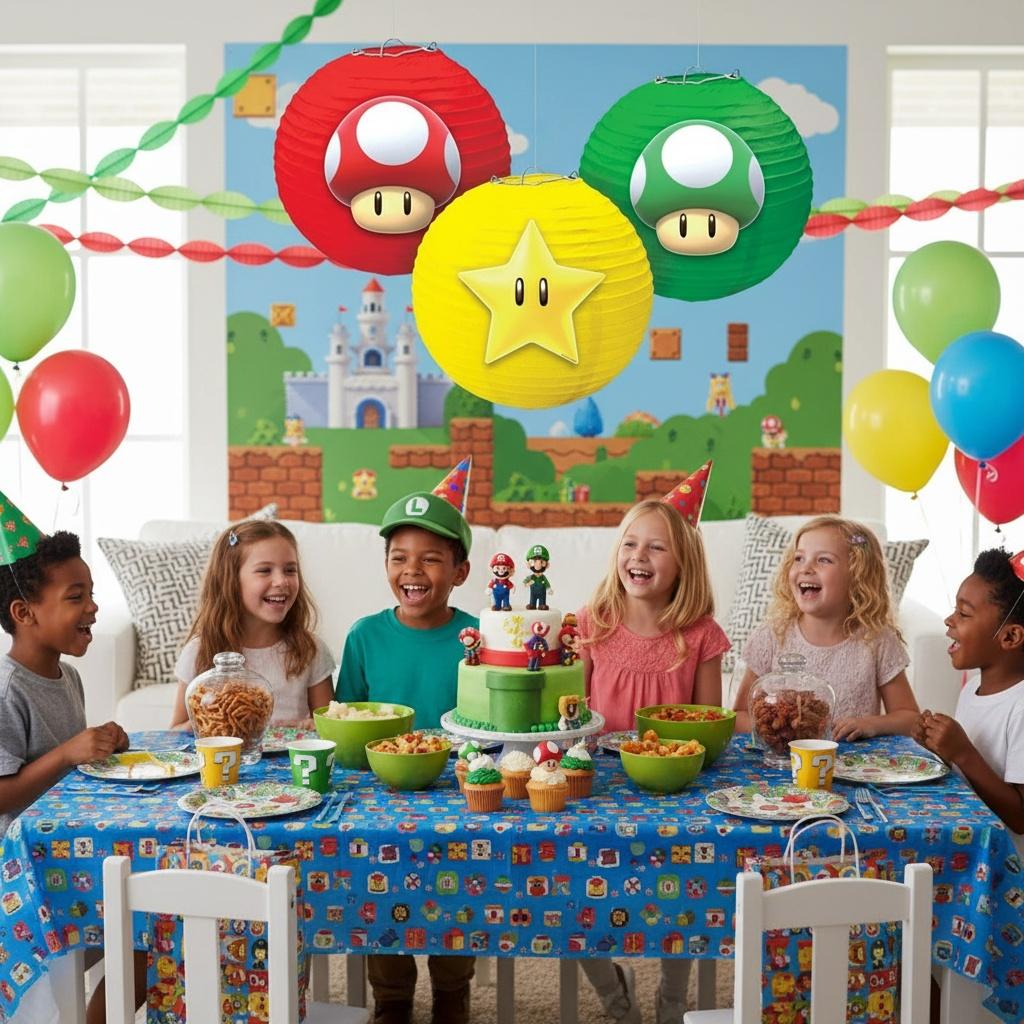 Super Mario Brothers 9.5" Multicolor Lanterns - 3ct