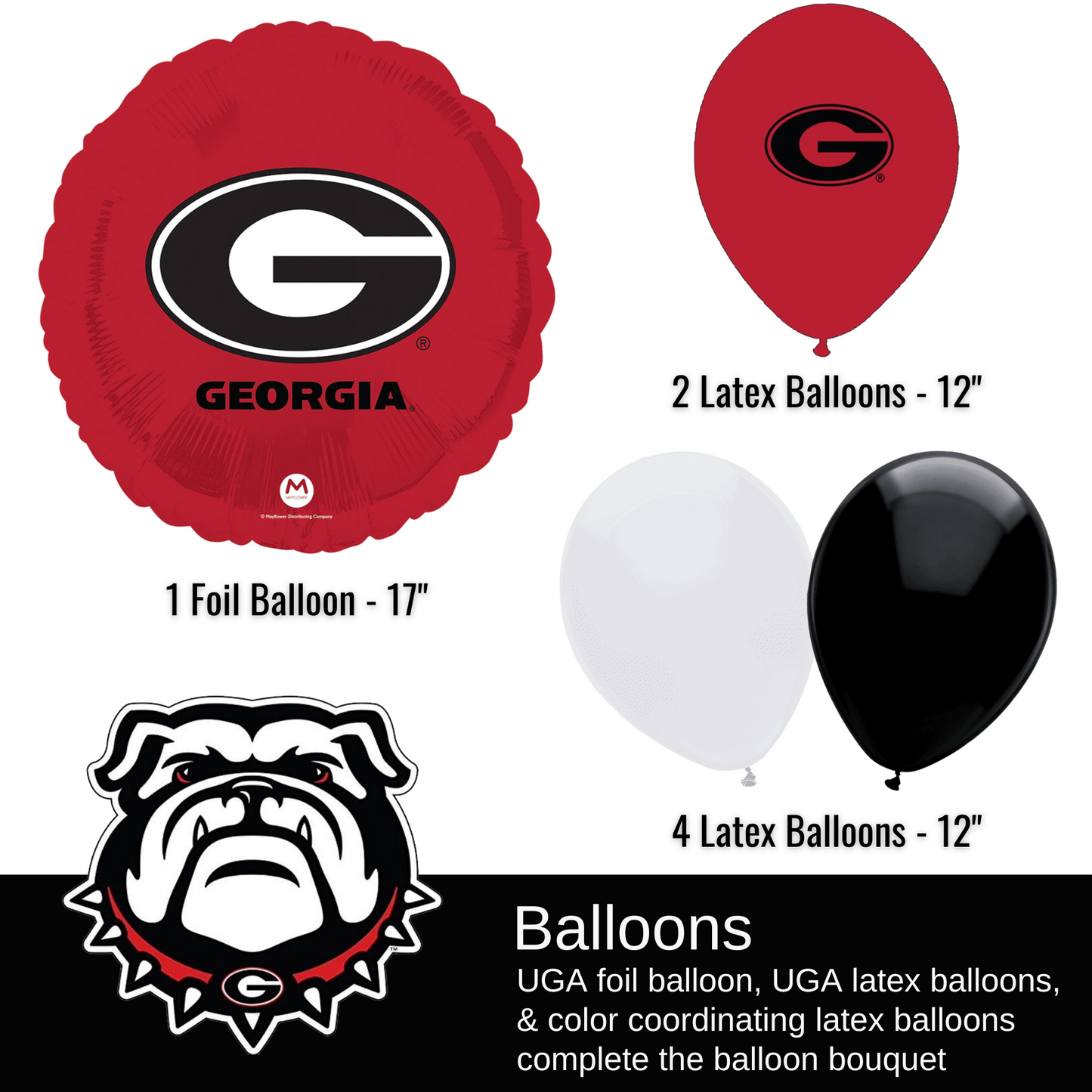 University of Georgia Party Supplies Pack with UGA Lunch Plates and UGA Napkins for 16 Guests