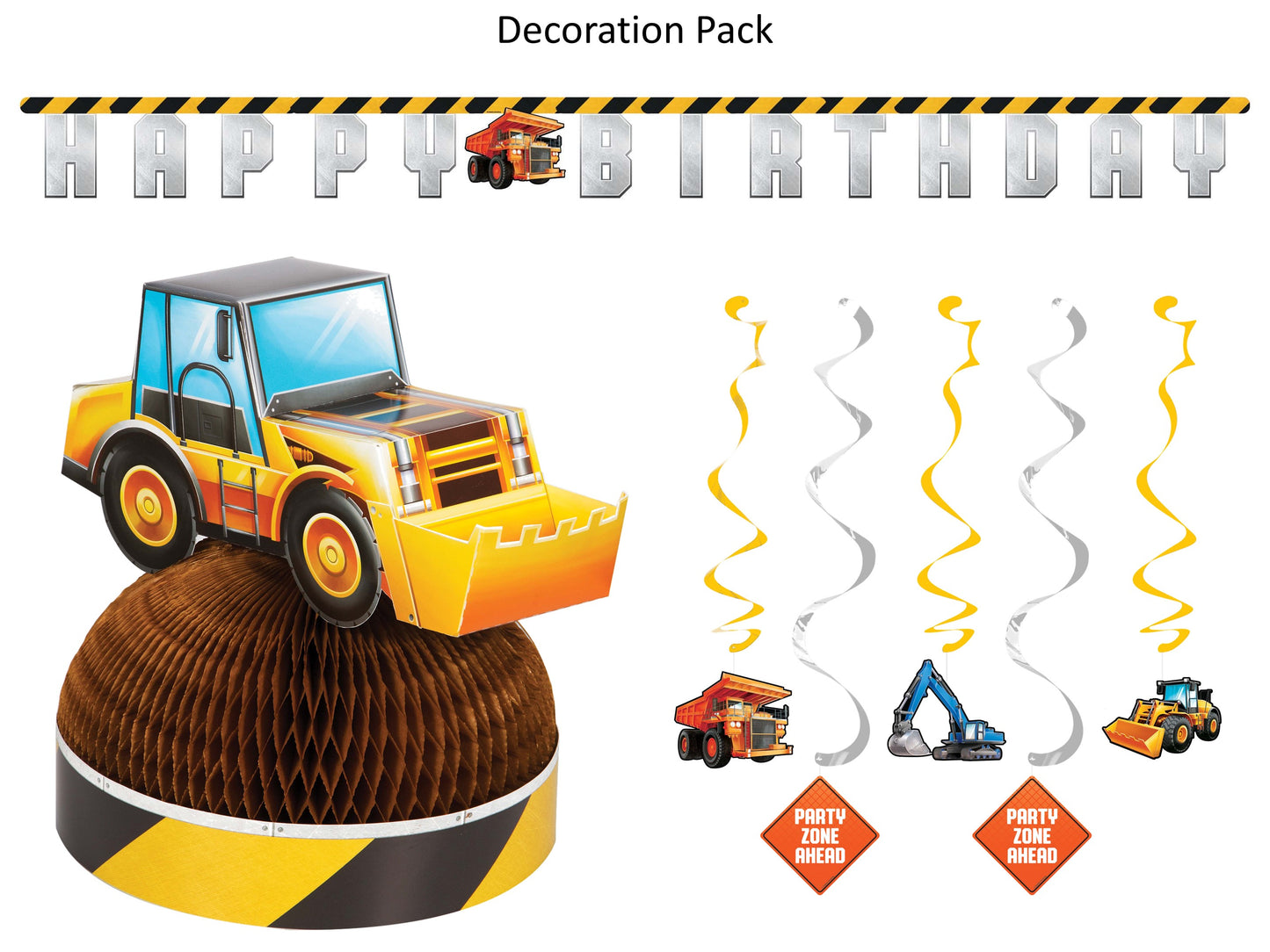 Big Dig Construction Birthday Party Supplies | Big Dig Construction Tableware| Big Dig Construction Decorations