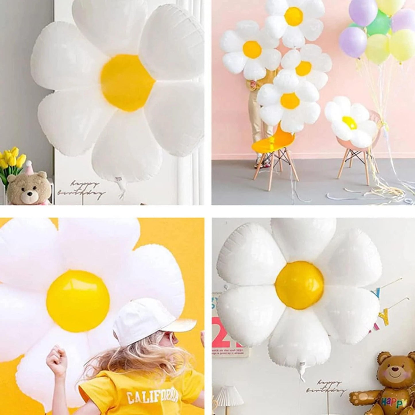 Daisy Foil Balloon Pack - 3pcs