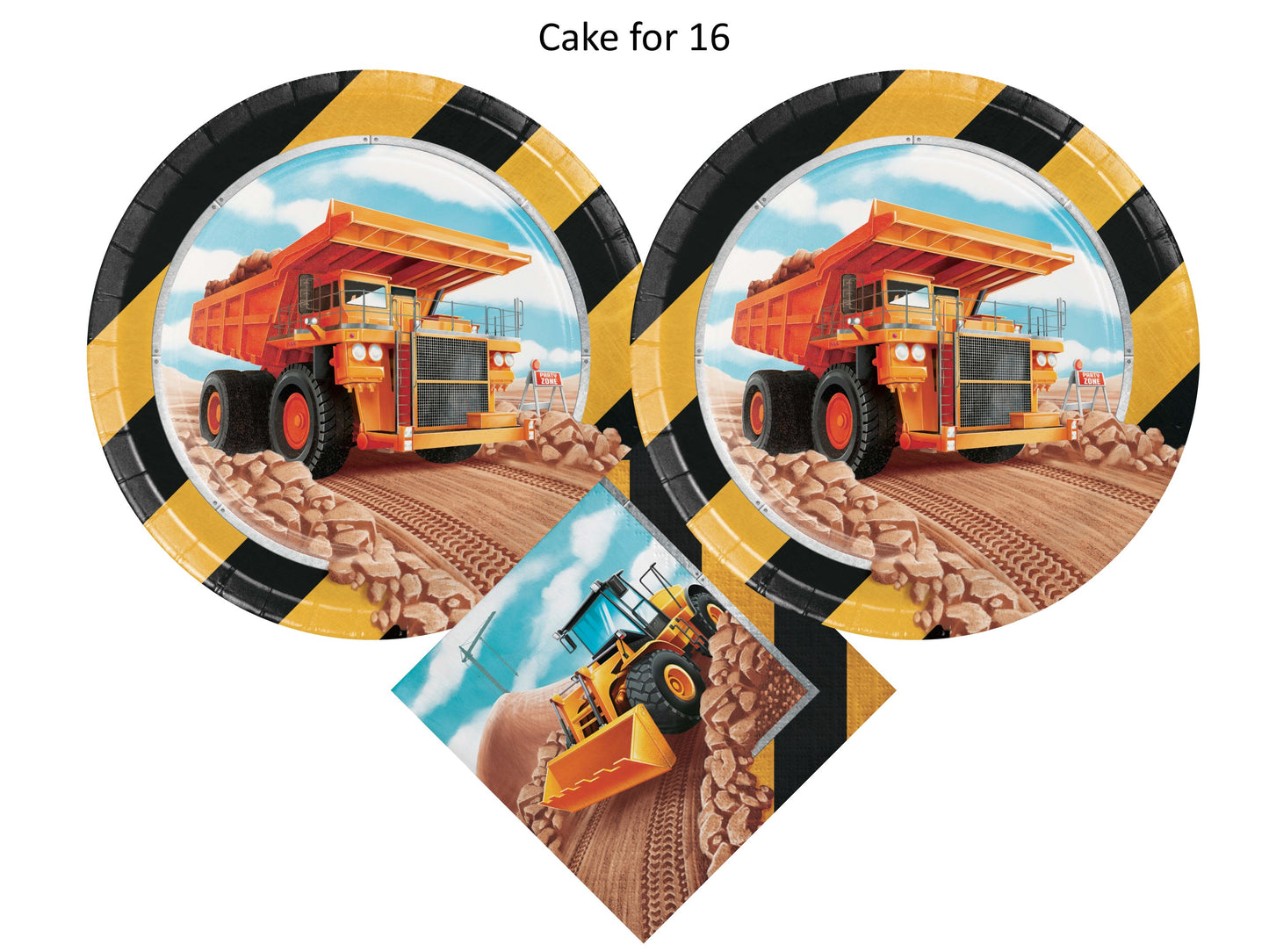 Big Dig Construction Birthday Party Supplies | Big Dig Construction Tableware| Big Dig Construction Decorations