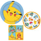 Pokemon Birthday Party Supplies Bundle w/ Pokemon Plates, Pokemon Cake Plates, & Pokemon Napkins - Serves 8