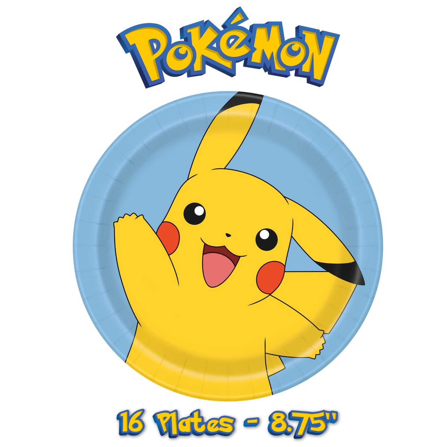 Pokemon Birthday Party Supplies Bundle w/Pokemon Plates & Pokemon Napkins - Serves 16