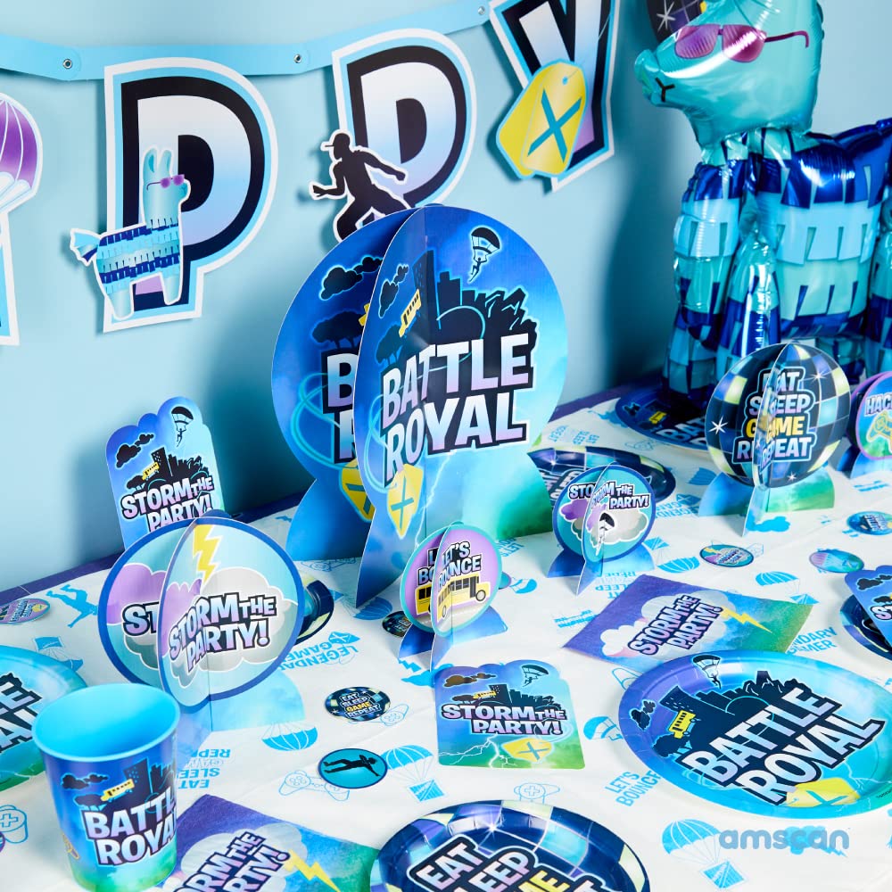 Battle Royal Party Plates 9" – Pack of 8 Durable Multicolor Paper Plates for Birthdays, Gaming Parties & Events