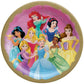 Amscan Multicolor Disney Princesses Round Paper Plates (7") Pack of 8 - Vibrant Party Tableware for Birthdays, Celebrations & Events