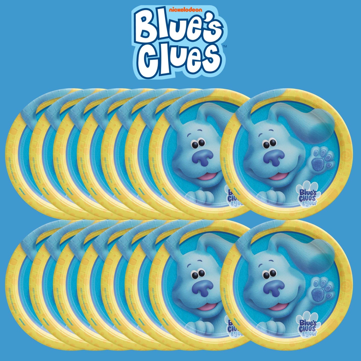 Blue's Clues and You! Birthday Party Supplies - Blue's Clues 9" Plates - 16ct