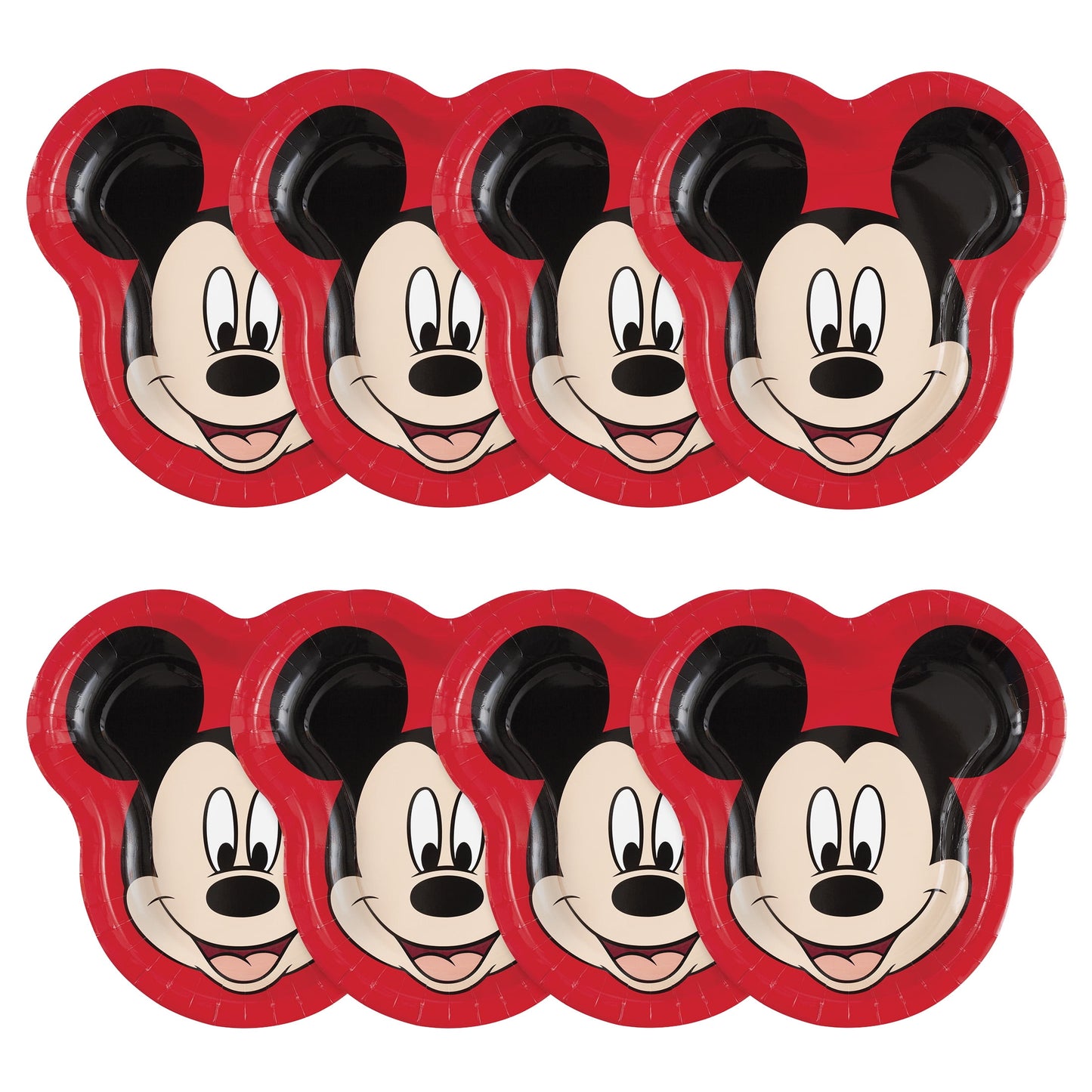 Mickey Mouse Shaped Paper Dinner Plates, 9in, 8ct