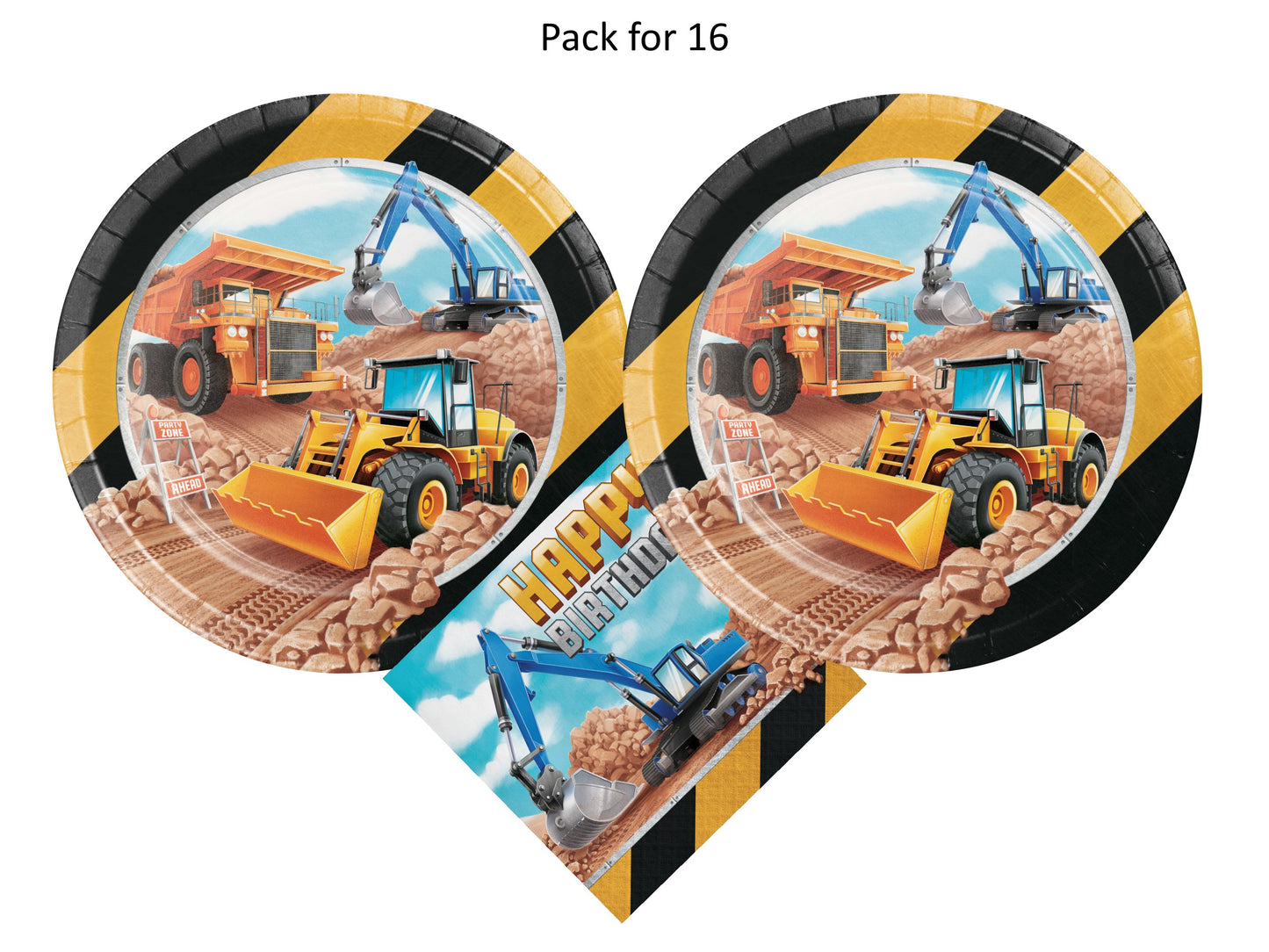 Big Dig Construction Birthday Party Supplies | Big Dig Construction Tableware| Big Dig Construction Decorations