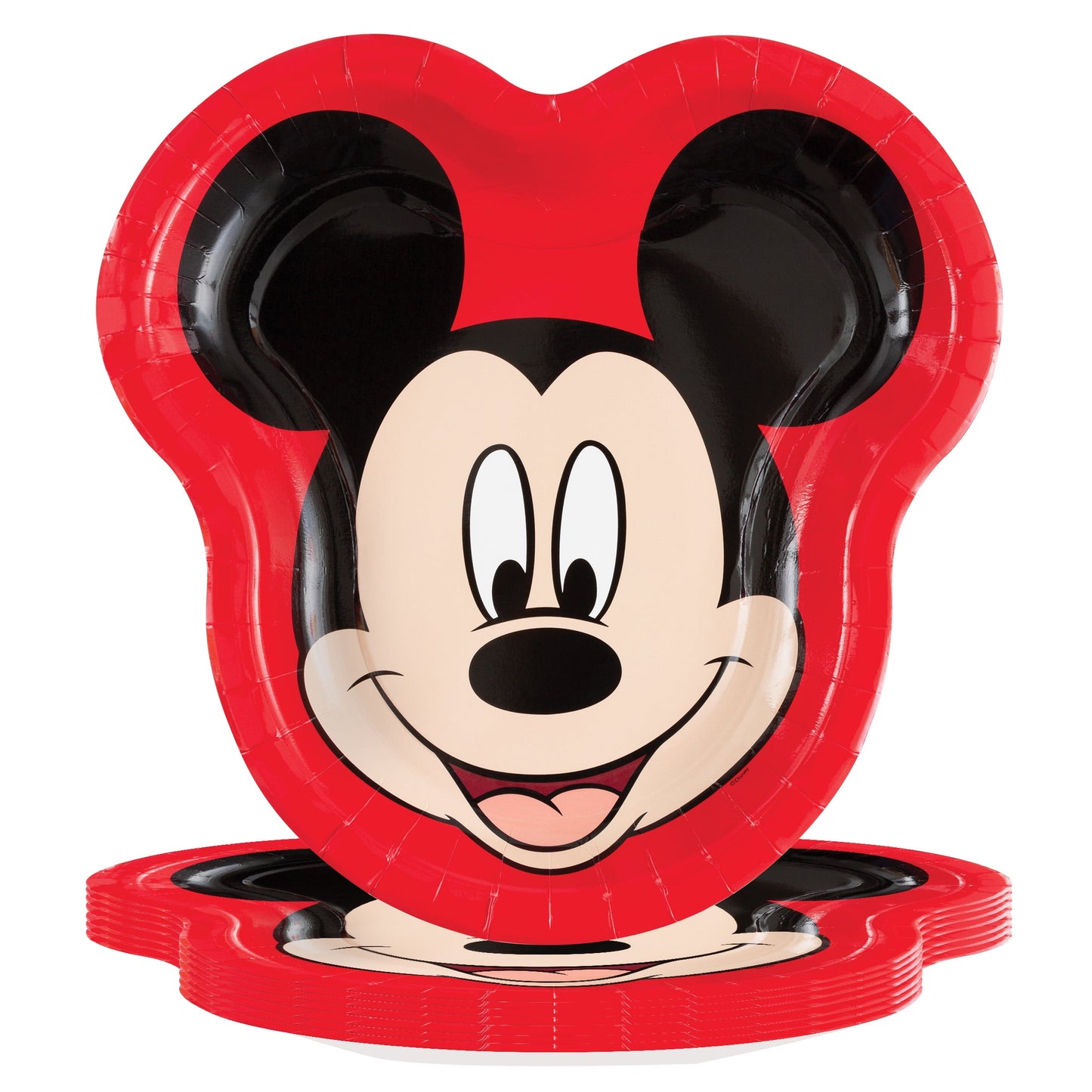 Mickey Mouse Shaped Paper Dinner Plates, 9in, 8ct