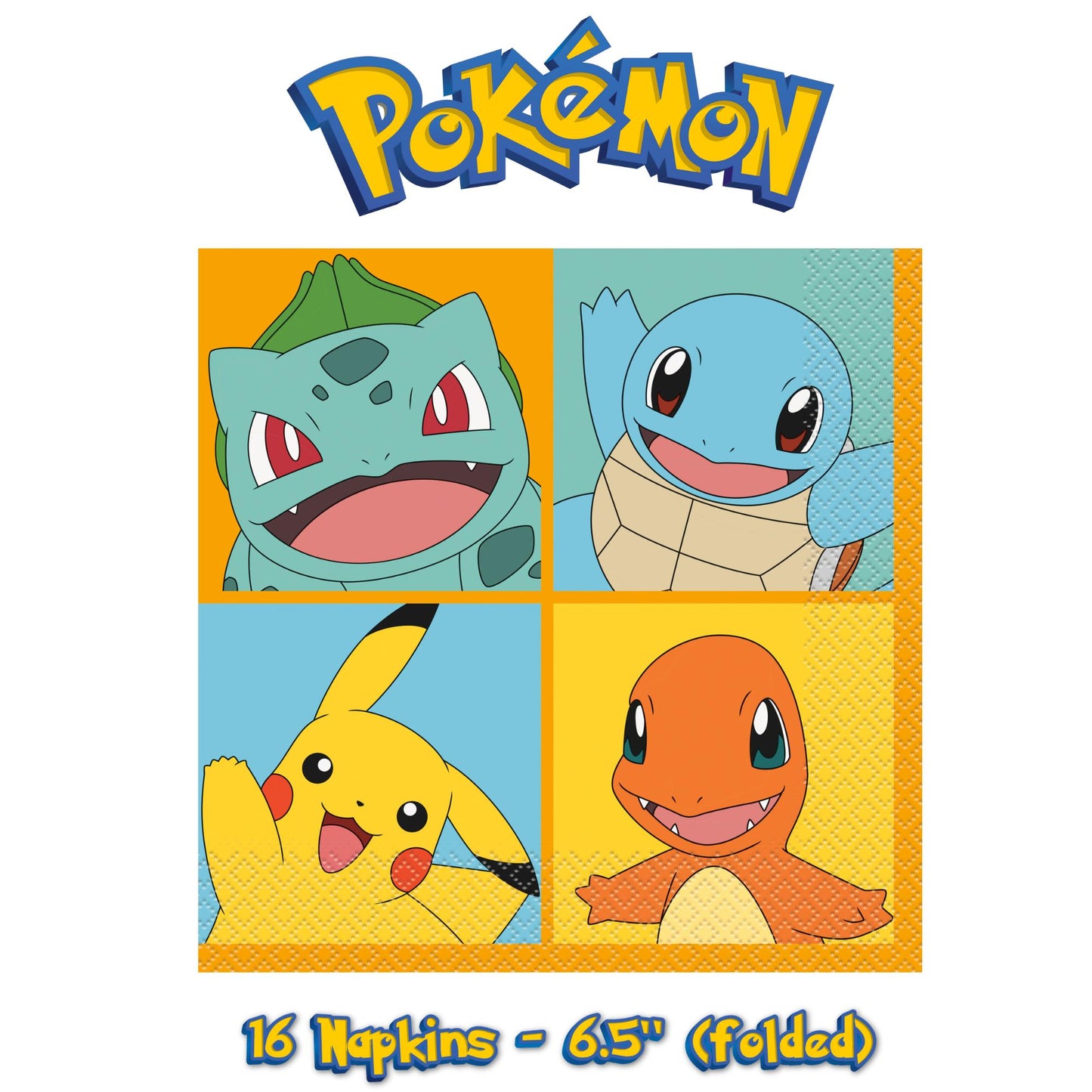 Pokemon Birthday Party Supplies Bundle w/ Pokemon Cake Plates & Pokemon Napkins - Serves 16