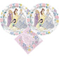 Disney Princess Birthday Supplies Bundle with Disney Princess Luncheon Plates and Disney Princess Napkins - Serves 16