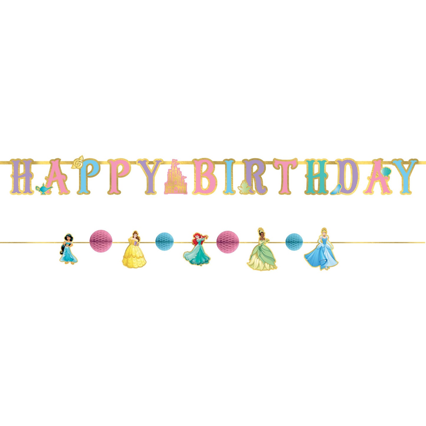 Disney Princess Birthday Banner - 2ct