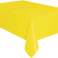 Unique 99153 Yellow Plastic Party Tablecloth, 54" x 108", 1Ct