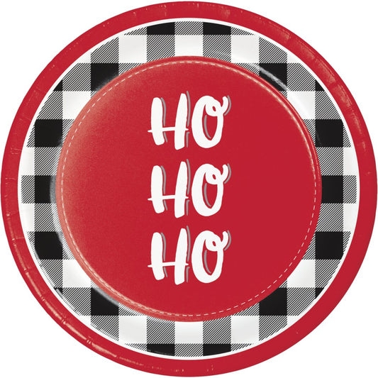 Santa Fun Christmas 9" Paper Plates - 8ct