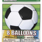 3D Soccer 12" Latex Balloons  - 8ct