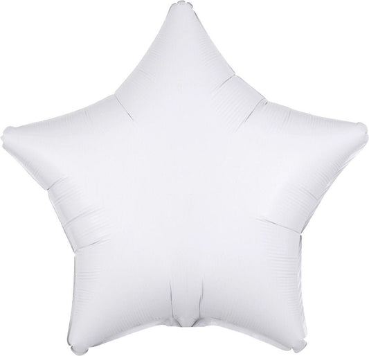 Anagram 19S XL White Star Shaped Foil Balloon - 19"