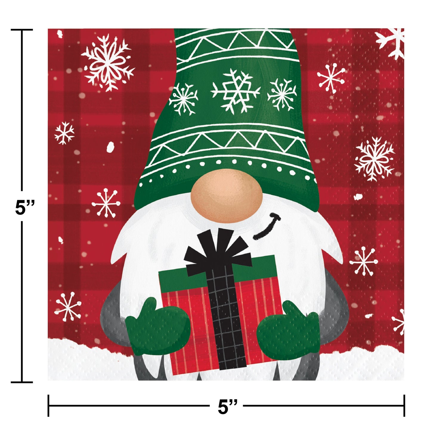 Holiday Gnomes Beverage Napkins - 16ct