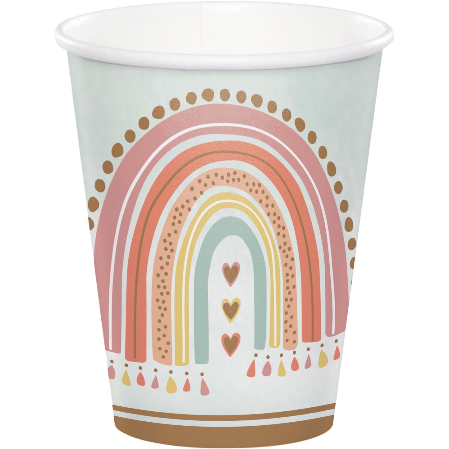 Boho Rainbow 9oz Paper Hot/Cold Cup - 8ct