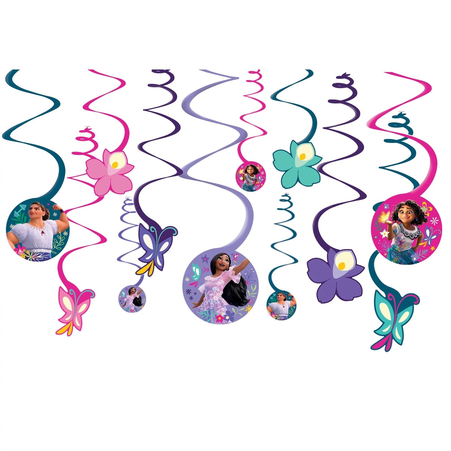 Disney Encanto Hanging Swirl Decorations - 12ct