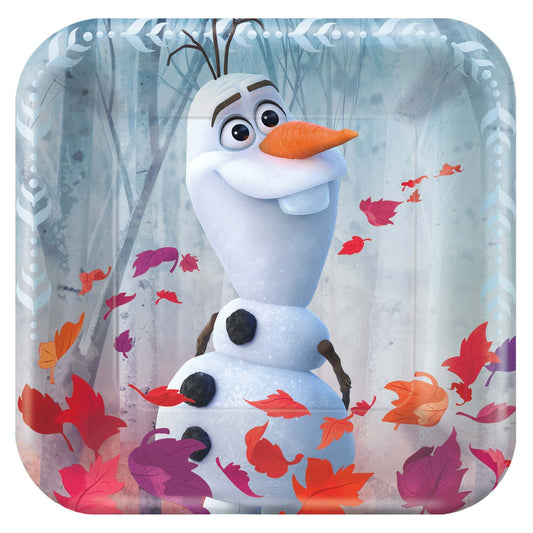 Disney Frozen 2 Metallic 7" Square Cake Plates- 8ct