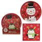 Snowy Friends Winter Party Supplies Bundle w/ Snowman Paper Plates and Penguin Paper Napkins - Serves 30