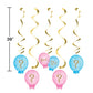 Gender Reveal Balloons Dizzy Danglers Assorted - 5ct