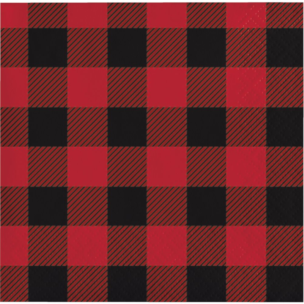 Buffalo Plaid Beverage Napkins - 16ct