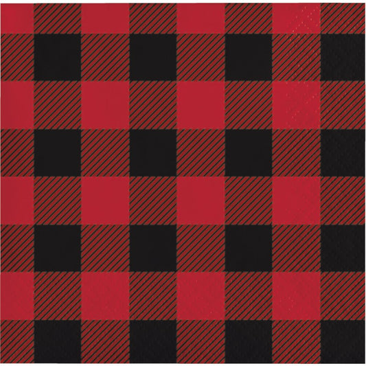 Buffalo Plaid Beverage Napkins - 16ct