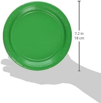 Festive Green 7" Paper Plates - 50ct