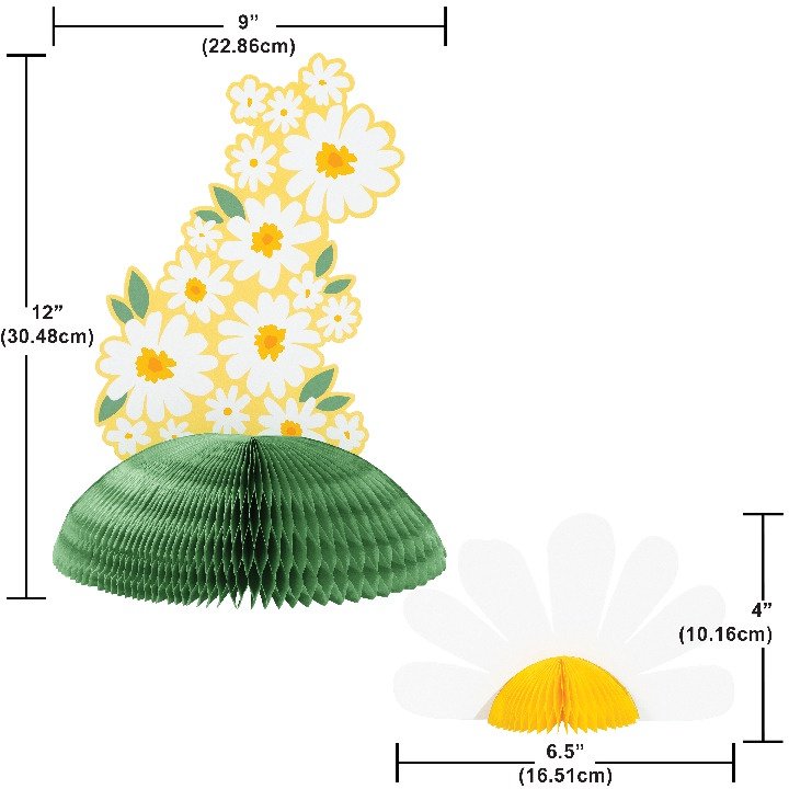 Sweet Daisy Honeycomb Centerpiece - 1ct