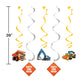 Big Dig Construction Dizzy Danglers - 5ct