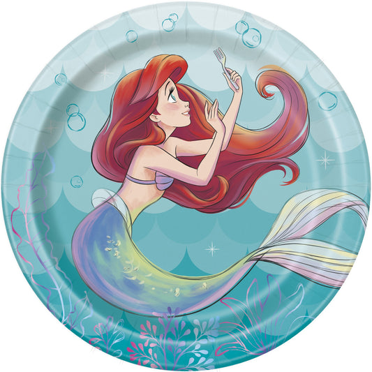 Disney The Little Mermaid Round 7" Dessert Plates - 8ct