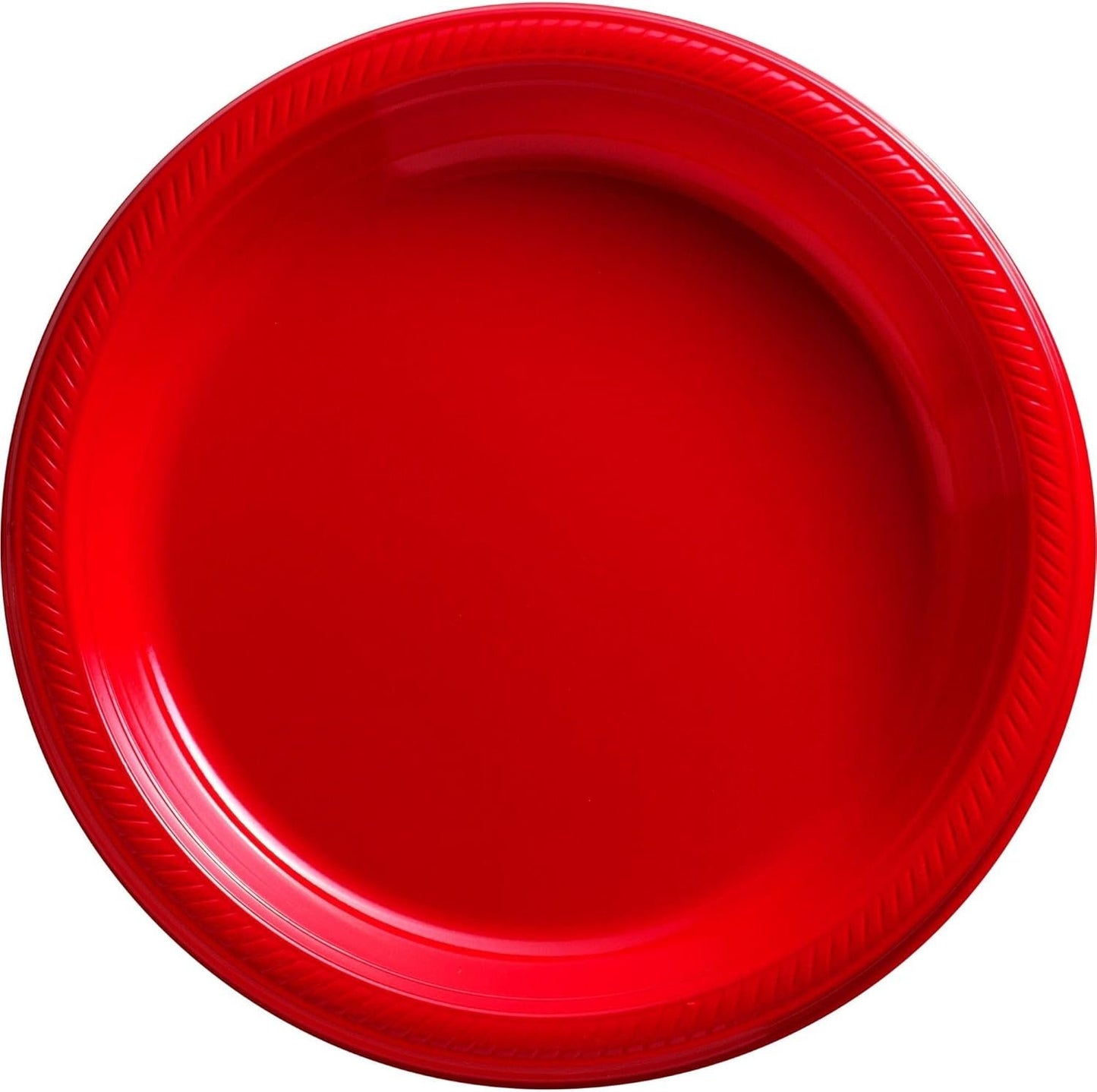 Apple Red 10.25" Disposible Plastic Plates - 50ct