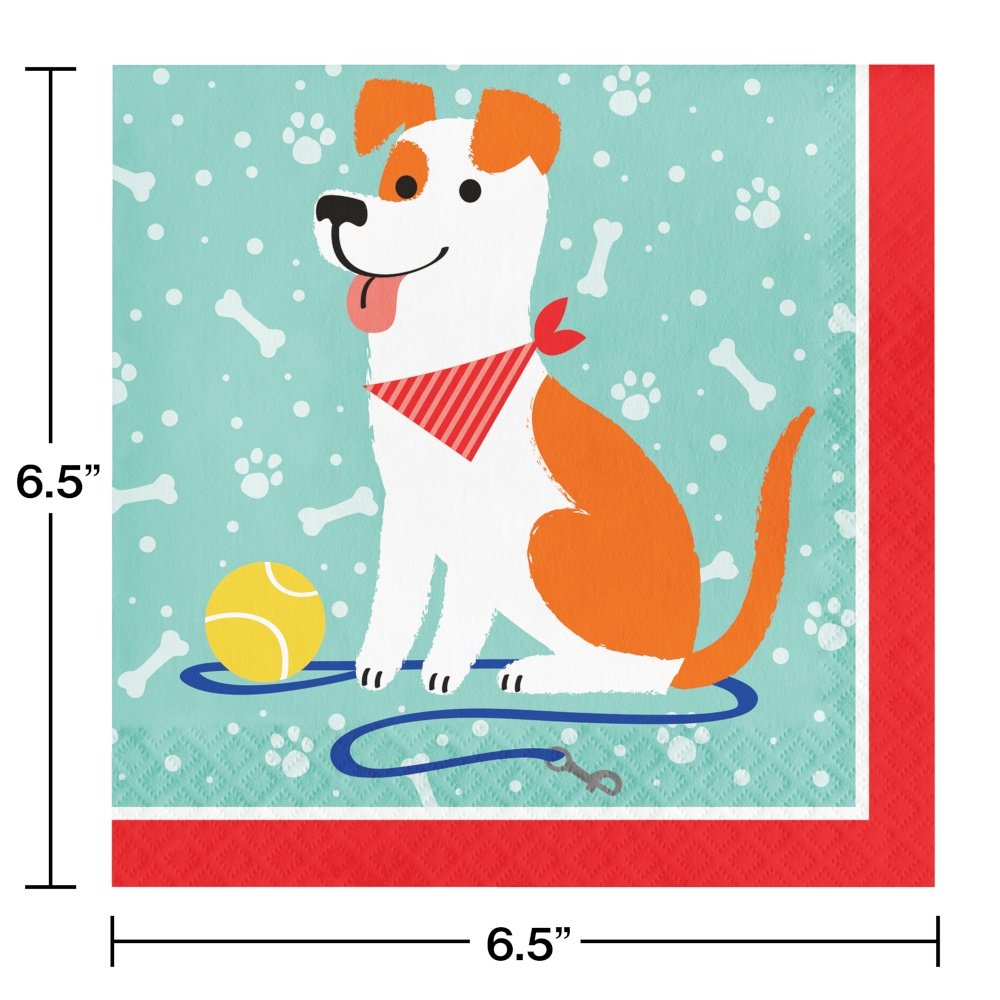 Dog Party Luncheon Napkins - 16ct