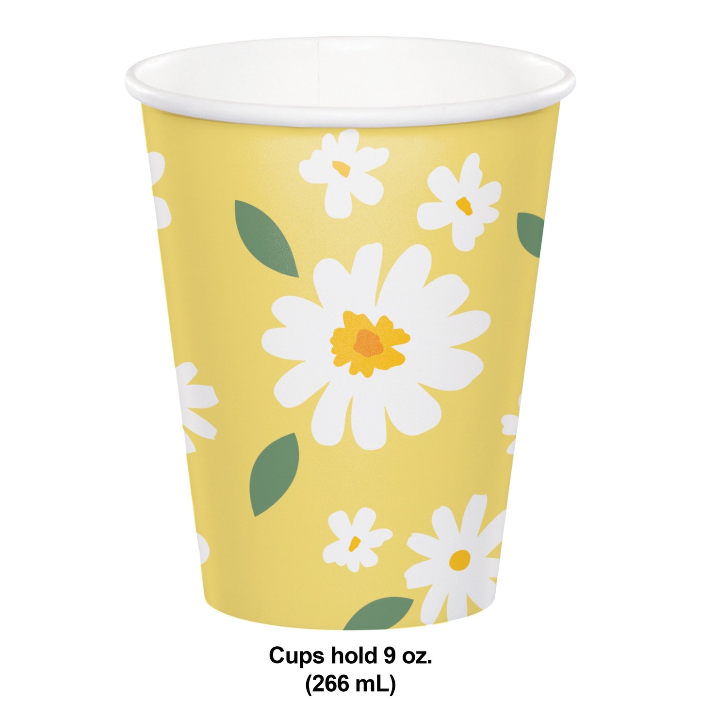 Sweet Daisy 9oz Paper Hot/Cold Cups - 8ct