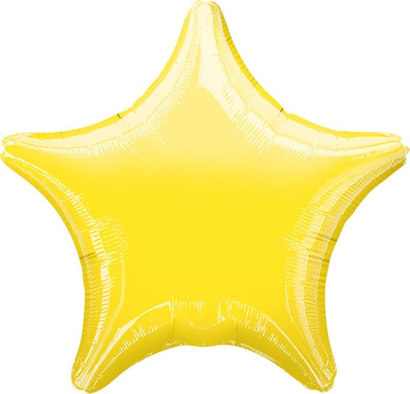 Anagram Yellow Star Foil Balloon - 19in