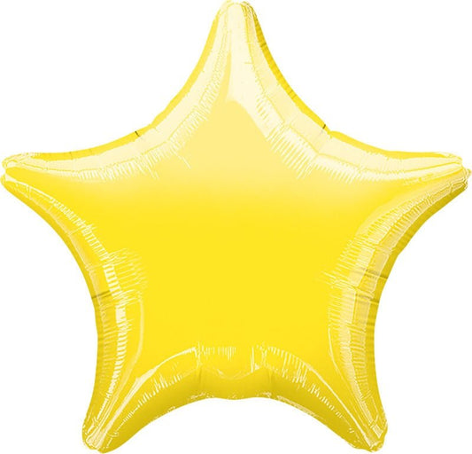 Anagram Yellow Star Foil Balloon - 19in