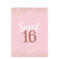 Blush Sweet Sixteen Plastic Table Cover - 54" x 102"