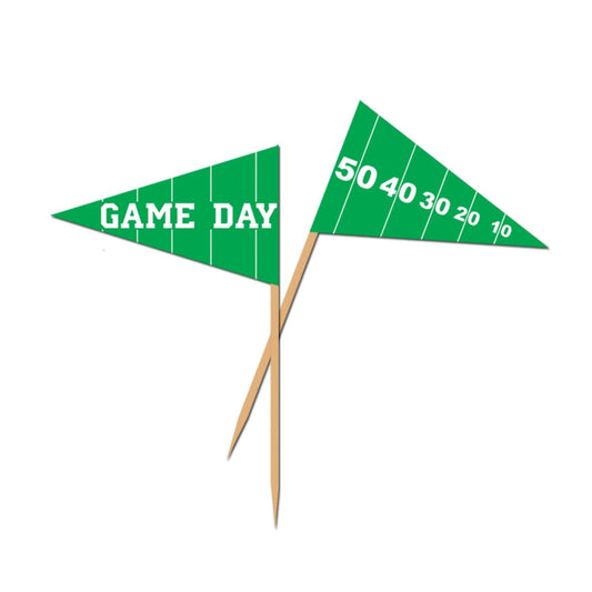 Game Day Football Flag Picks - 50ct