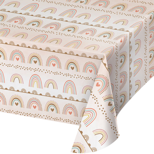 Boho Rainbow Tablecover, Paper 54"x102" - 1ct