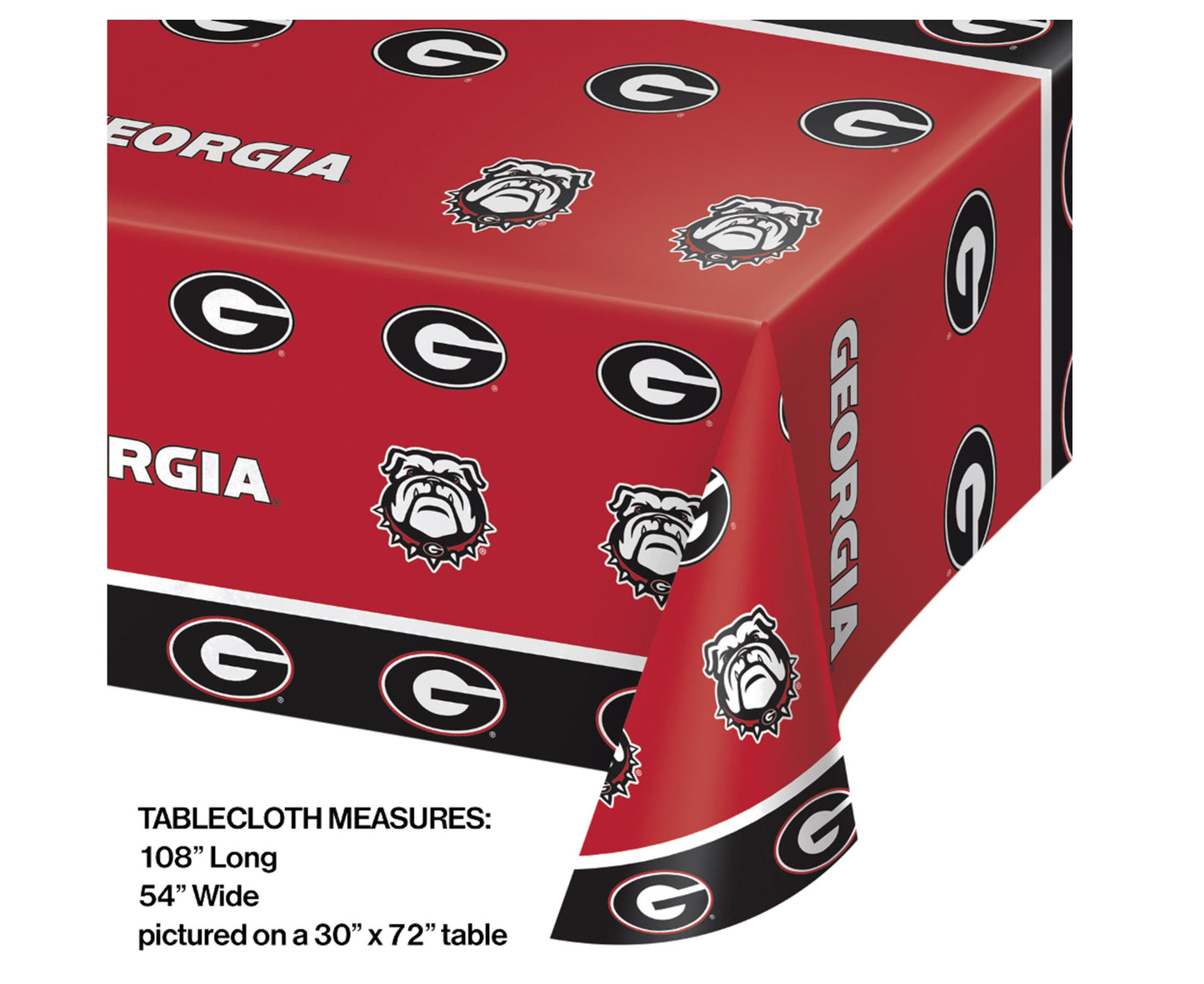 University of Georgia Party Supplies Pack with UGA Lunch Plates and UGA Napkins for 16 Guests