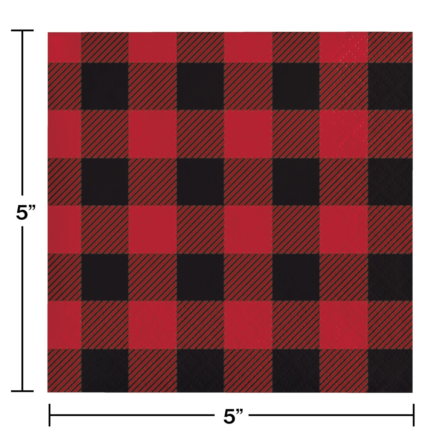 Buffalo Plaid Beverage Napkins - 16ct