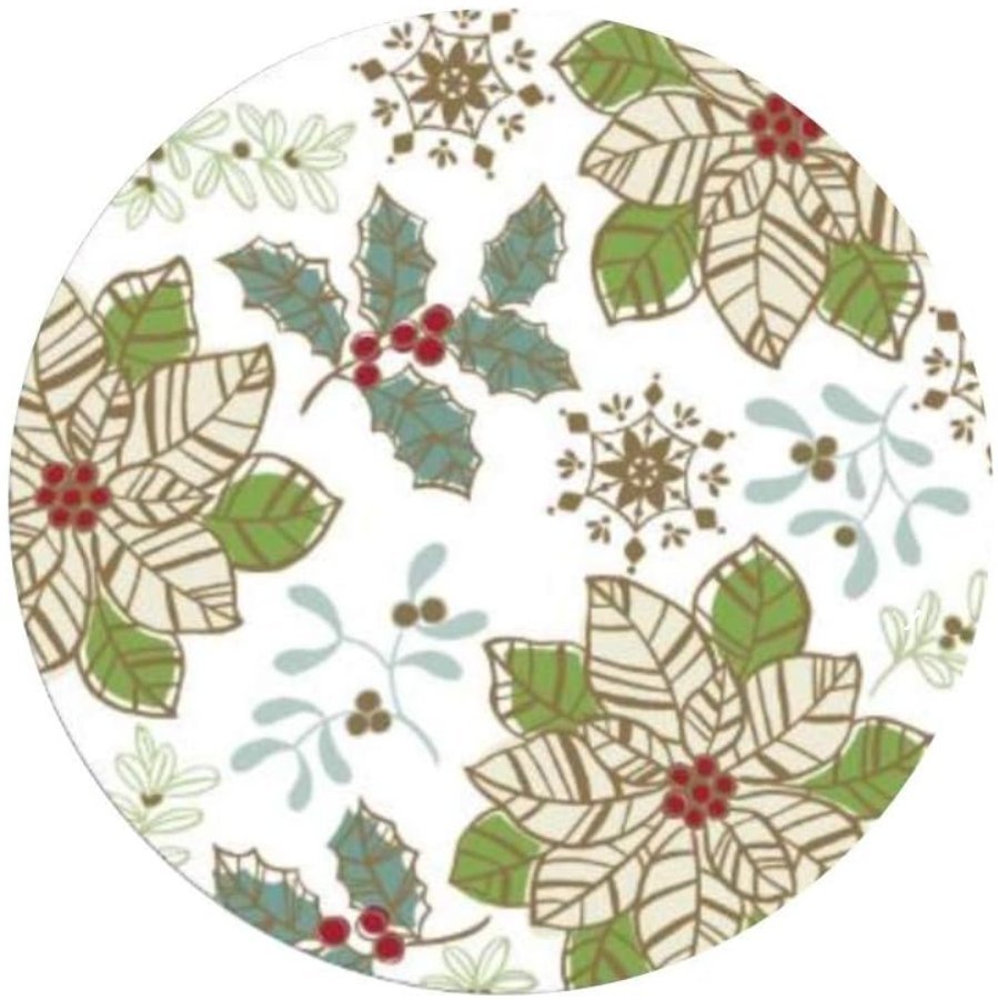 Elegant Holly 7" Dessert Plates - 50ct