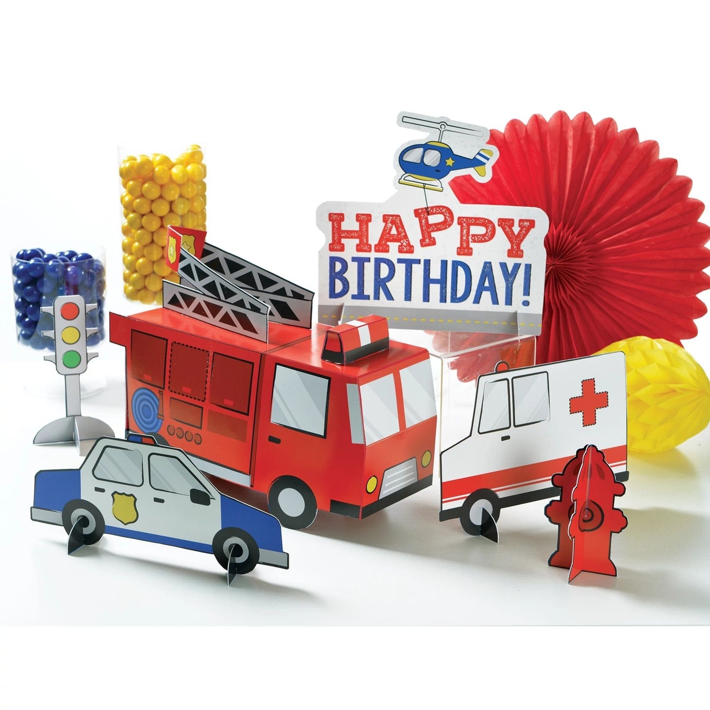 First Responders Table Centerpiece Decorating Kit - 6 Pieces