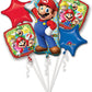 Super Mario Brothers Balloon Bouquet w/ 33" Foil Balloon