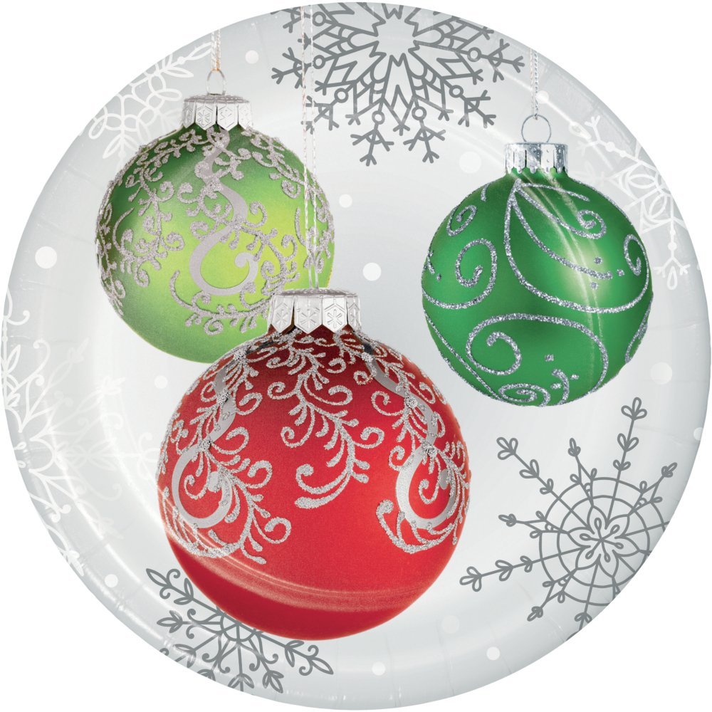 Elegant Ornaments 9" Paper Plates - 8ct