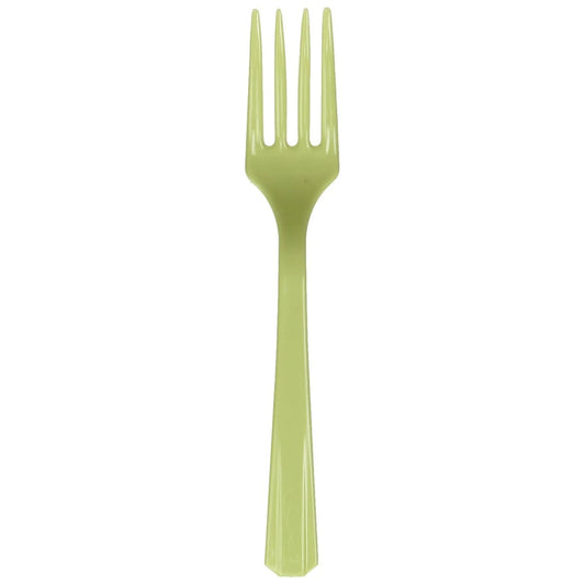 Leaf Green Plastic Forks - 20ct