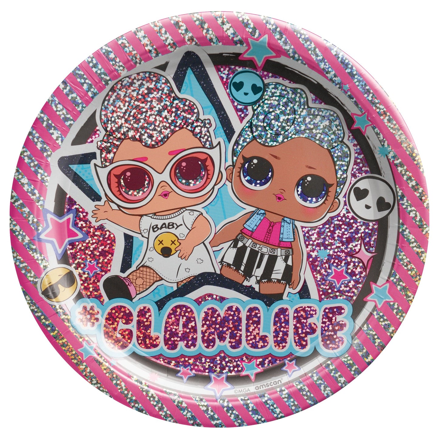 LOL Surprise, Together 4 Eva! 7" Prismatic Round Plates - 8ct