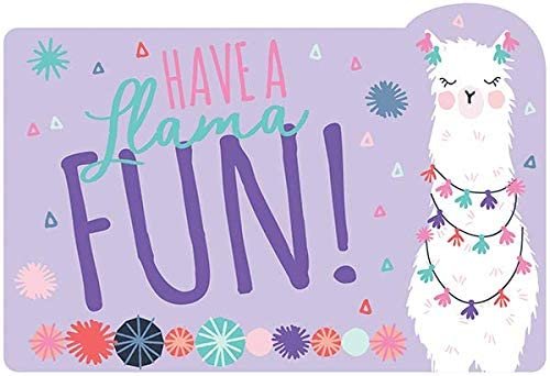 "Llama Fun" Purple Party Postcard Invitations, 4.25" x 6.25", 8ct